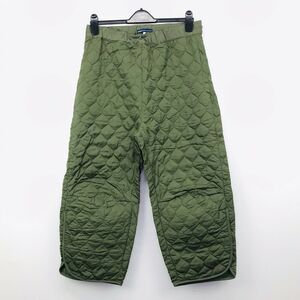 Levi's Women Large Quilted Cropped Roamer Pants Green Made Crafted Irregular I15